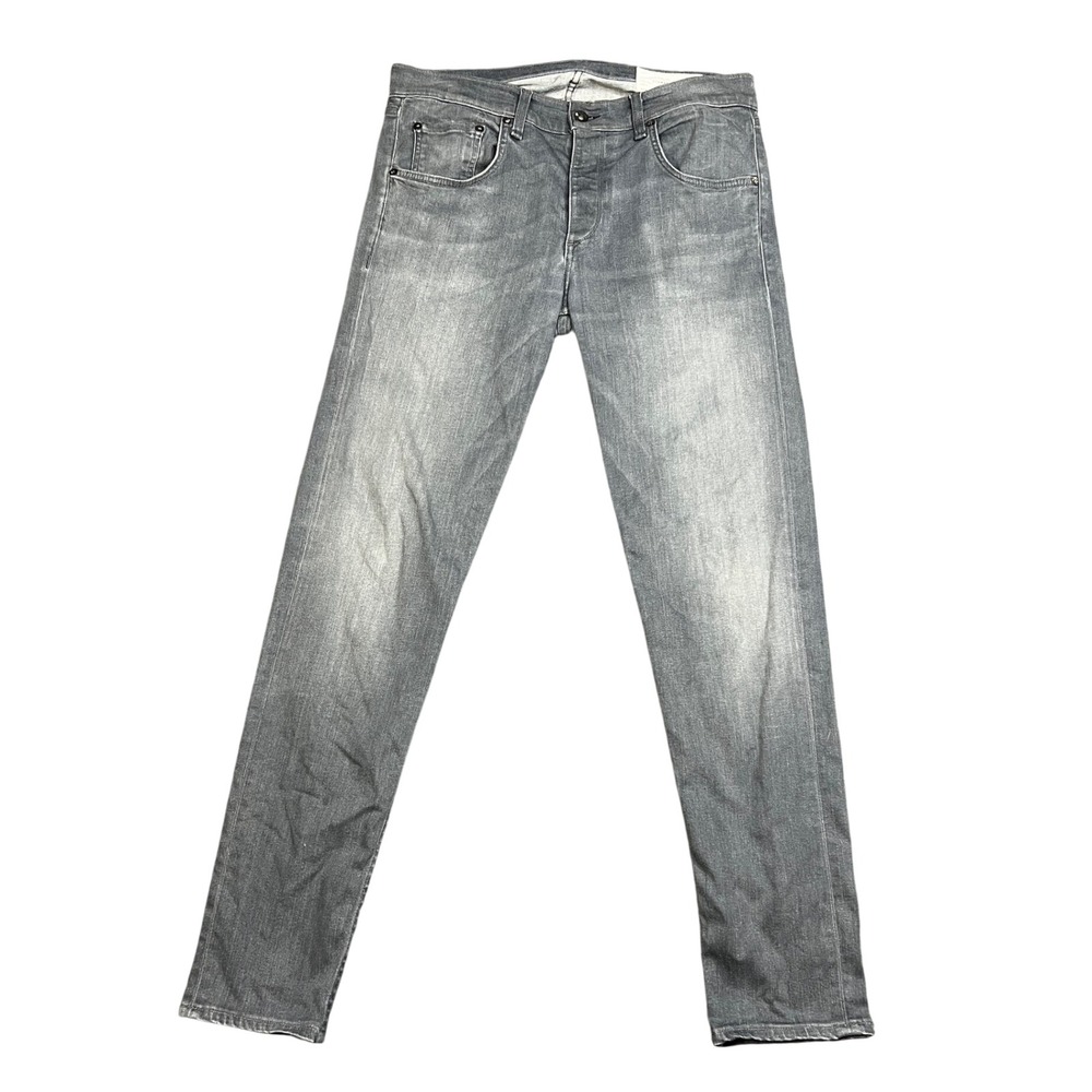Rag & Bone Skinny Leg Stretch Jeans Men 34x30 Grey Denim Button Fly M1224C933SIL
